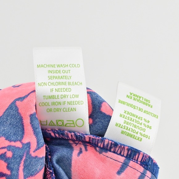 Lilly Pulitzer Donna Romper Sz 10 Indigo Night Caw Blue Pink Sleeveless Playsuit - Picture 11 of 16